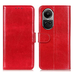 Coque Portefeuille Livre Cuir Etui Clapet M07L pour Oppo Reno10 5G Rouge