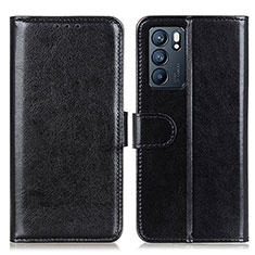 Coque Portefeuille Livre Cuir Etui Clapet M07L pour Oppo Reno6 5G Noir