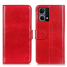 Coque Portefeuille Livre Cuir Etui Clapet M07L pour Oppo Reno7 4G Rouge