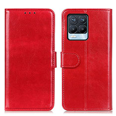 Coque Portefeuille Livre Cuir Etui Clapet M07L pour Realme 8 4G Rouge