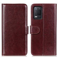 Coque Portefeuille Livre Cuir Etui Clapet M07L pour Realme 8 5G Marron