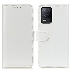 Coque Portefeuille Livre Cuir Etui Clapet M07L pour Realme 8s 5G Blanc