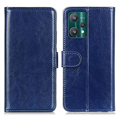 Coque Portefeuille Livre Cuir Etui Clapet M07L pour Realme 9 4G Bleu