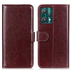 Coque Portefeuille Livre Cuir Etui Clapet M07L pour Realme 9 4G Marron