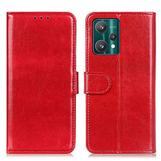 Coque Portefeuille Livre Cuir Etui Clapet M07L pour Realme 9 4G Rouge