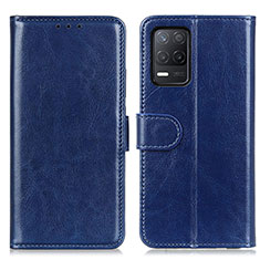 Coque Portefeuille Livre Cuir Etui Clapet M07L pour Realme 9 5G India Bleu