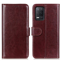 Coque Portefeuille Livre Cuir Etui Clapet M07L pour Realme 9 5G India Marron