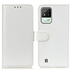 Coque Portefeuille Livre Cuir Etui Clapet M07L pour Realme C20 Blanc