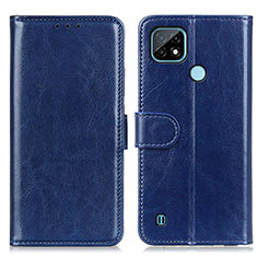 Coque Portefeuille Livre Cuir Etui Clapet M07L pour Realme C21 Bleu