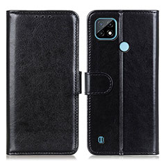 Coque Portefeuille Livre Cuir Etui Clapet M07L pour Realme C21 Noir