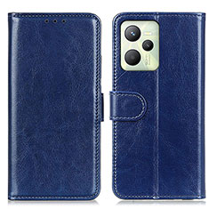 Coque Portefeuille Livre Cuir Etui Clapet M07L pour Realme C35 Bleu