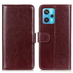 Coque Portefeuille Livre Cuir Etui Clapet M07L pour Realme V25 5G Marron