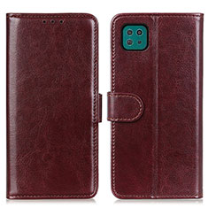 Coque Portefeuille Livre Cuir Etui Clapet M07L pour Samsung Galaxy A22s 5G Marron