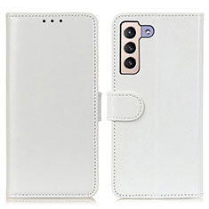 Coque Portefeuille Livre Cuir Etui Clapet M07L pour Samsung Galaxy S21 FE 5G Blanc