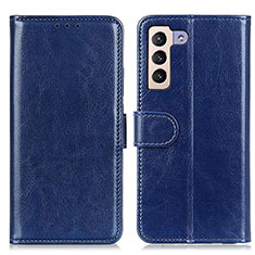 Coque Portefeuille Livre Cuir Etui Clapet M07L pour Samsung Galaxy S21 FE 5G Bleu
