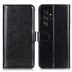 Coque Portefeuille Livre Cuir Etui Clapet M07L pour Samsung Galaxy S21 Ultra 5G Noir