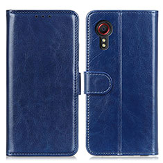 Coque Portefeuille Livre Cuir Etui Clapet M07L pour Samsung Galaxy XCover 5 SM-G525F Bleu