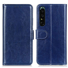 Coque Portefeuille Livre Cuir Etui Clapet M07L pour Sony Xperia 1 IV SO-51C Bleu