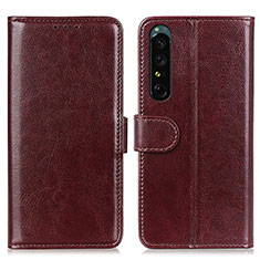 Coque Portefeuille Livre Cuir Etui Clapet M07L pour Sony Xperia 1 IV SO-51C Marron