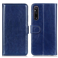 Coque Portefeuille Livre Cuir Etui Clapet M07L pour Sony Xperia 1 V Bleu