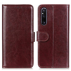 Coque Portefeuille Livre Cuir Etui Clapet M07L pour Sony Xperia 1 V Marron