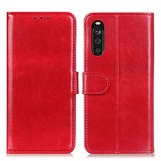 Coque Portefeuille Livre Cuir Etui Clapet M07L pour Sony Xperia 10 III Lite Rouge