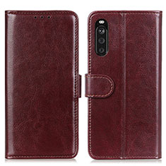 Coque Portefeuille Livre Cuir Etui Clapet M07L pour Sony Xperia 10 III Marron