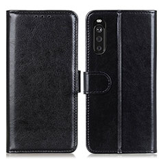 Coque Portefeuille Livre Cuir Etui Clapet M07L pour Sony Xperia 10 III Noir