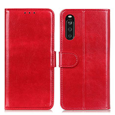 Coque Portefeuille Livre Cuir Etui Clapet M07L pour Sony Xperia 10 III Rouge