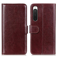 Coque Portefeuille Livre Cuir Etui Clapet M07L pour Sony Xperia 10 IV Marron