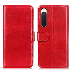 Coque Portefeuille Livre Cuir Etui Clapet M07L pour Sony Xperia 10 IV Rouge