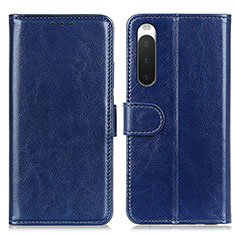 Coque Portefeuille Livre Cuir Etui Clapet M07L pour Sony Xperia 10 IV SO-52C Bleu