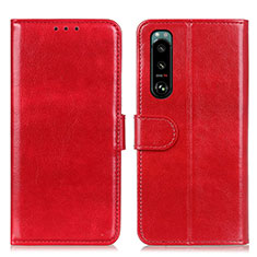 Coque Portefeuille Livre Cuir Etui Clapet M07L pour Sony Xperia 5 III Rouge