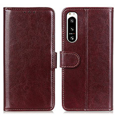 Coque Portefeuille Livre Cuir Etui Clapet M07L pour Sony Xperia 5 IV Marron