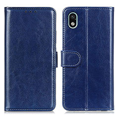 Coque Portefeuille Livre Cuir Etui Clapet M07L pour Sony Xperia Ace III SOG08 Bleu