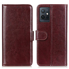 Coque Portefeuille Livre Cuir Etui Clapet M07L pour Vivo iQOO Z6 5G Marron