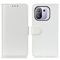 Coque Portefeuille Livre Cuir Etui Clapet M07L pour Xiaomi Mi 11 Pro 5G Blanc