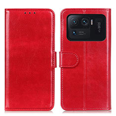 Coque Portefeuille Livre Cuir Etui Clapet M07L pour Xiaomi Mi 11 Ultra 5G Rouge