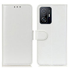 Coque Portefeuille Livre Cuir Etui Clapet M07L pour Xiaomi Mi 11T 5G Blanc