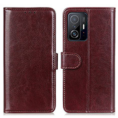 Coque Portefeuille Livre Cuir Etui Clapet M07L pour Xiaomi Mi 11T 5G Marron