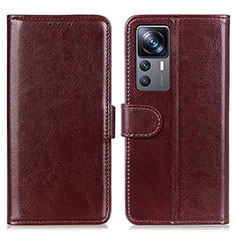 Coque Portefeuille Livre Cuir Etui Clapet M07L pour Xiaomi Mi 12T 5G Marron