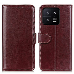 Coque Portefeuille Livre Cuir Etui Clapet M07L pour Xiaomi Mi 13 Pro 5G Marron