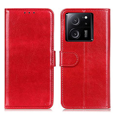 Coque Portefeuille Livre Cuir Etui Clapet M07L pour Xiaomi Mi 13T 5G Rouge