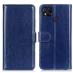 Coque Portefeuille Livre Cuir Etui Clapet M07L pour Xiaomi POCO C3 Bleu