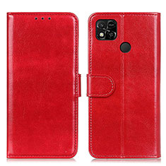 Coque Portefeuille Livre Cuir Etui Clapet M07L pour Xiaomi POCO C3 Rouge