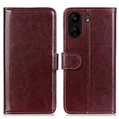 Coque Portefeuille Livre Cuir Etui Clapet M07L pour Xiaomi Poco C65 Marron