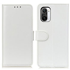 Coque Portefeuille Livre Cuir Etui Clapet M07L pour Xiaomi Poco F3 5G Blanc