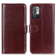 Coque Portefeuille Livre Cuir Etui Clapet M07L pour Xiaomi POCO M3 Pro 5G Marron