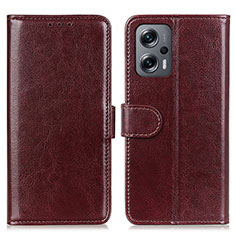 Coque Portefeuille Livre Cuir Etui Clapet M07L pour Xiaomi Poco X4 GT 5G Marron