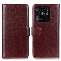 Coque Portefeuille Livre Cuir Etui Clapet M07L pour Xiaomi Redmi 10 Power Marron